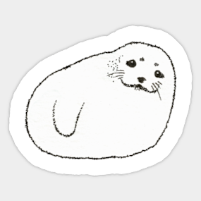 Simple Harp Seal Drawing - haarp project 2020